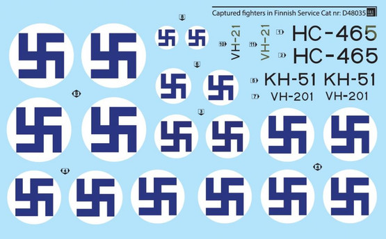S.B.S model 1/48 Captured Fighters in Finnish Service siirtokuvat
