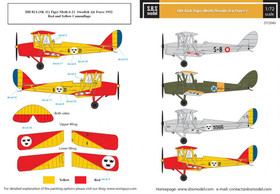 S.B.S model 1/72 DH-82A Tiger Moth 'Nordic Air Forces' siirtokuvat