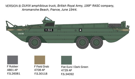 Italeri 1/72 DUKW 2 1/2 Ton GMC Truck Amphibious Version