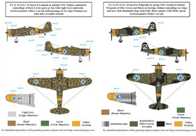 S.B.S model 1/48 Fiat G.50 in Finnish Service siirtokuvat