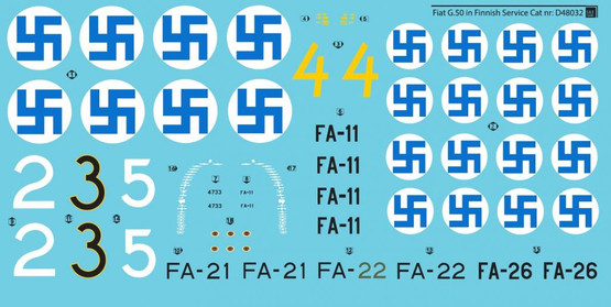 S.B.S model 1/48 Fiat G.50 in Finnish Service siirtokuvat
