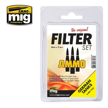 Ammo by Mig Filter Set German Tanks 3 x 30ml