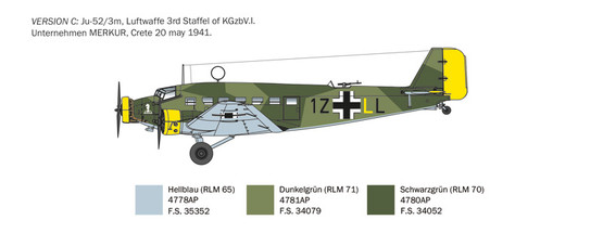 Italeri 1/72 Junkers Ju 52/3m