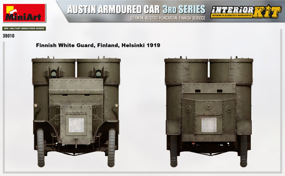 MiniArt 1/35 Austin Armoured Car 3rd Series German, Austro-Hungarian, Finnish Service