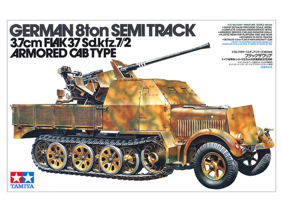 Tamiya 1/35 German 8ton Semitrack 3.7cm Flak 37 Sd.Kfz.7/2 Armored Cab Type