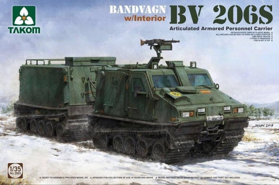 Takom 1/35 Articulated Armored Personnel Carrier BV 206S Bandvagn w/Interior