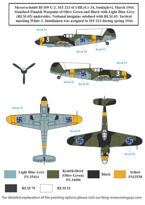 S.B.S model 1/72 Finland's Top Scorer Ilmari Juutilainen siirtokuvat
