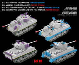 Ryefield Model 1/35 M4A3 76W VVSS Sherman Late Standard Version