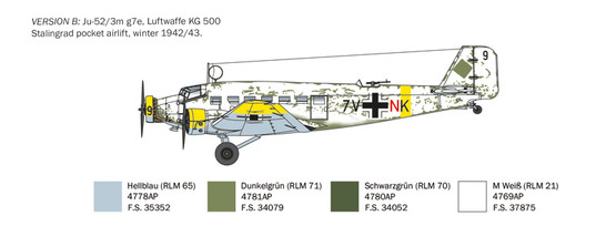 Italeri 1/72 Junkers Ju 52/3m