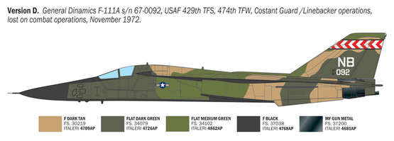 Italeri 1/72 F-111A Aardvark