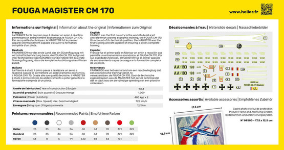 Heller 1/72 Fouga Magister CM 170