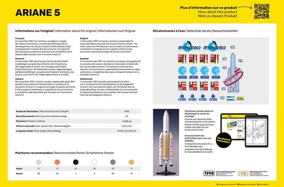 Heller 1/125 Ariane 5 aloituspakkaus
