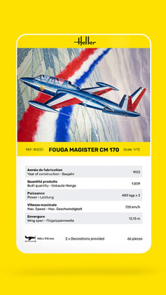 Heller 1/72 Fouga Magister CM 170
