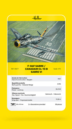 Heller 1/72 F-86F Sabre / Canadair CL-13 B Sabre VI