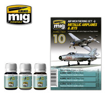 Ammo by Mig Air Weathering Set Metallic Airplanes & Jets 3 x 35ml