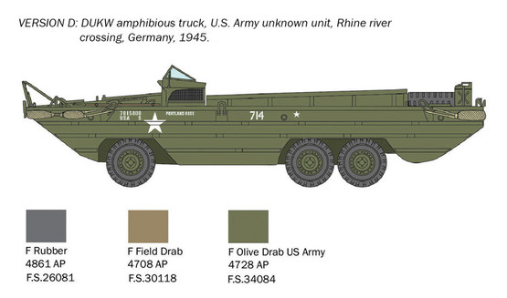 Italeri 1/72 DUKW 2 1/2 Ton GMC Truck Amphibious Version