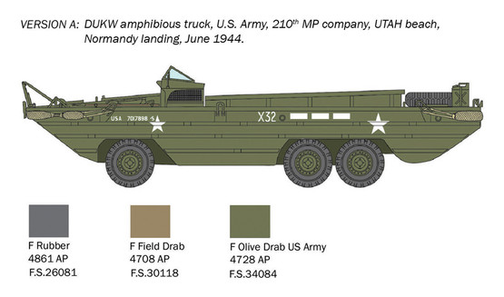 Italeri 1/72 DUKW 2 1/2 Ton GMC Truck Amphibious Version