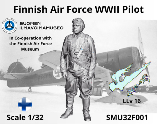 3D Scale Model Universe 1/32 Finnish Air Force WWII Pilot