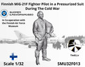 3D Scale Model Universe 1/32 Finnish MiG-21F Fighter Pilot in a Pressurized Suit During the Cold War