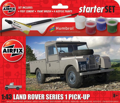 Airfix 1/43 Land Rover Series 1 Pick-Up aloituspakkaus
