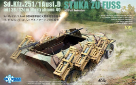 Vespid Models 1/35 Sd.Kfz.251/1 Ausf.D Mit 28/32cm Wurfrahmen 40 Stuka zu Fuss w/Full Interioir