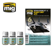 Ammo by Mig Air Weathering Set US Navy Grey Jets 3 x 35ml