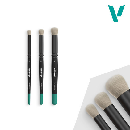 Vallejo Dry Brush Set - Small - Medium - Large siveltimet