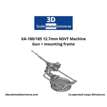 3D Scale Model Universe 1/35 XA-180/185 12.7mm NSVT Machine Gun + Mounting Frame