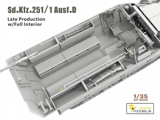 Vespid Models 1/35 Sd.Kfz.251/1 Ausf.D Late Production w/Full Interior
