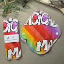 Pikkuhousunsuoja, sateenkaaren värit ja teksti