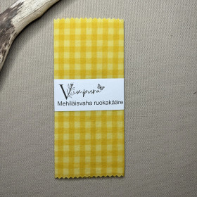 Mehiläisvaha ruokakääre, pieni, kelta ruutu