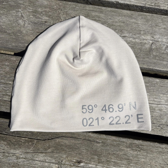 Utö heijastava trikoopipo, vaalea beige/norsunluu