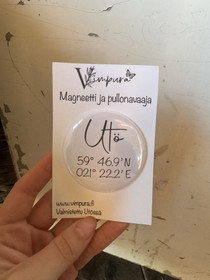 Utö koordinaatti magneetti pullonavaajalla