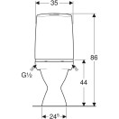 WC-ISTUIN IDO GLOW 63 (ISO JALKA 1-T) 5650198