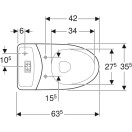 WC-ISTUIN IDO GLOW 63 (S-LUKKO) 5650208 OIK. POISTOPUTKILIITÄNNÄLLÄ