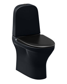 WC-ISTUIN GUSTAVSBERG 8300HF ESTETIC EBONY MUSTA SC/QR KANNELLA