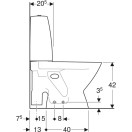 WC-istuin IDO Seven D 13 (S-lukko) Iso jalka 1-T