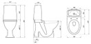 WC-istuin a-collection Compact 4, S-lukko, piiloviemäri