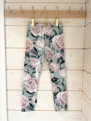 Leggingsit Pionit - Murrettu minttu, koko 110/116