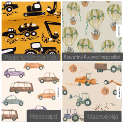 Trikoopipo/-tuubihuivi -TILAUSTUOTE , Kulkuneuvot- erilaisia