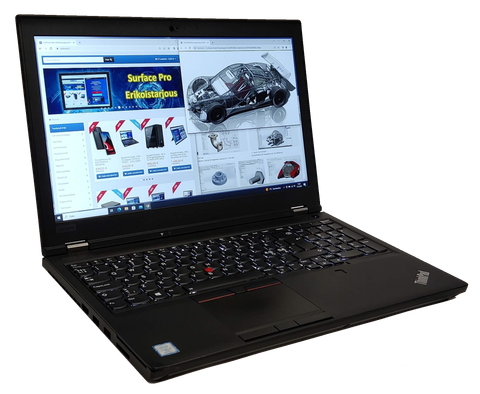Nopeimmalle Lenovo Thinkpad P53 i7-9750H 32Gt 512Gt T1000 - 3D CAD-kannettava