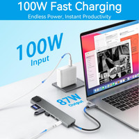 CMD 8-in-1 USB-C hub Ethernet 100W PD 4K/UHD