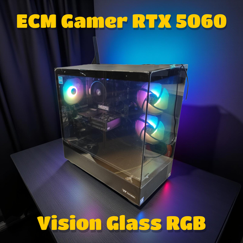 Nopeimmalle: ECM Gamer RTX 5060 Vision Glass RGB R5/16/1TB W11P