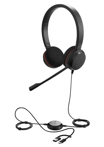 Jabra Evolve 20 kuulokemikrofoni, stereo, MS, USB-C/USB-A