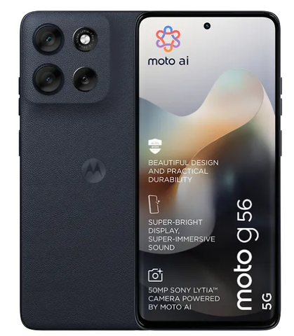 Nopeimmalle: Motorola G56 puhelin, 256/8 Gt, Black Oyster