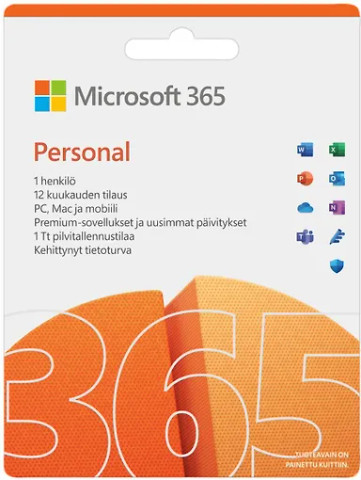 Microsoft 365 Personal - 12 kk, sähköinen lataus