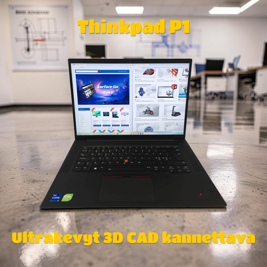 Nopeimmalle: ThinkPad P1 Gen4 i7-11800H 32Gt 16