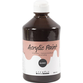 A'color Glossy akryylimaali 500 ml, brown