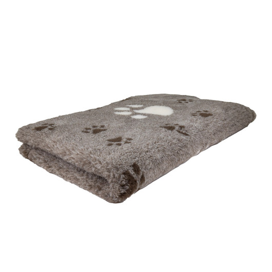 Foxy Fur Thermo-makuualusta 50x75 cm, ruskea tassukuvioilla