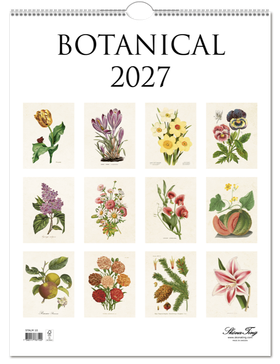 Seinäkalenteri, 35x45 cm, botanical 2027